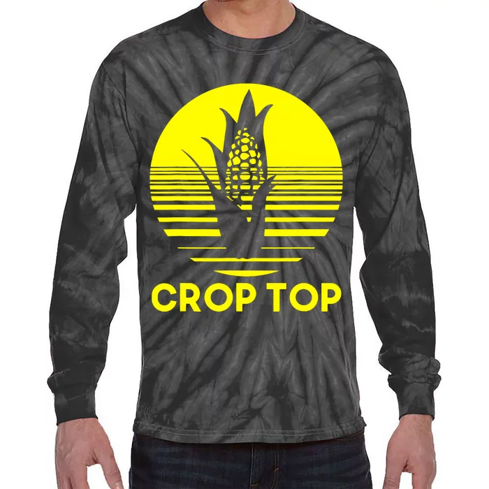 Corn Crop Top Tie-Dye Long Sleeve Shirt