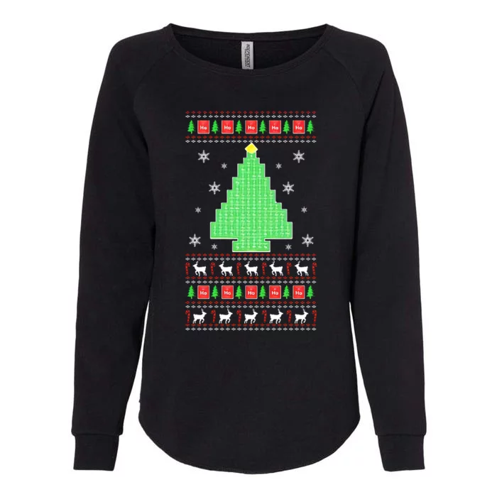 Chemistry Christmas Tree Womens California Wash Sweatshirt