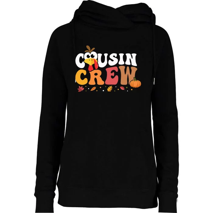 Cousin Crew Thanksgiving Family Matching Turkey Day Fall Womens Funnel Neck Pullover Hood