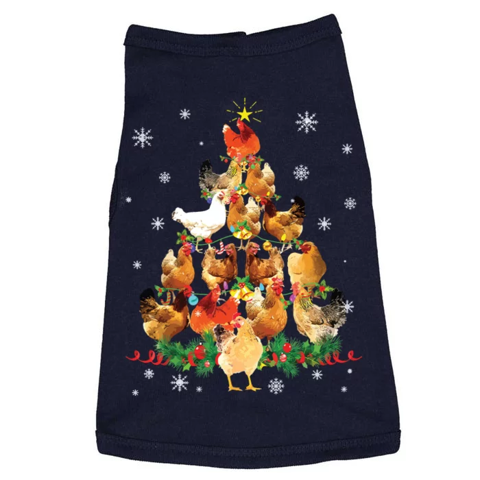 Chicken Christmas Tree Lights Love Chicken Farmer Christmas Doggie Tank