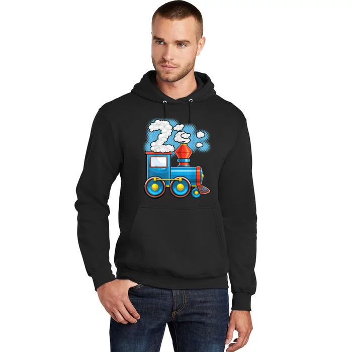 Chugga Chugga Train 2nd Birthday Party Supply Birthday Boy Tall Hoodie