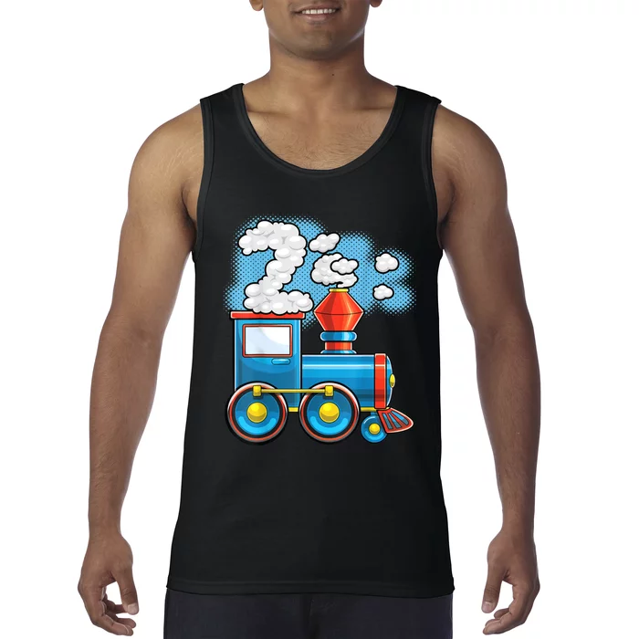 Chugga Chugga Train 2nd Birthday Party Supply Birthday Boy Tank Top