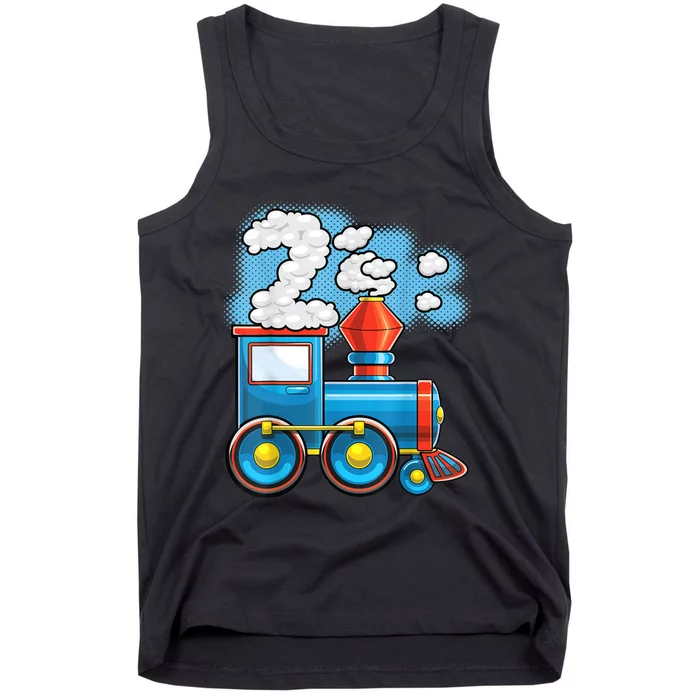 Chugga Chugga Train 2nd Birthday Party Supply Birthday Boy Tank Top