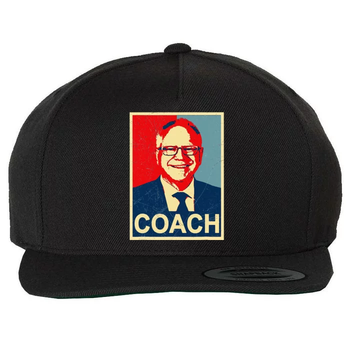 Coach! Coach Tim Walz Tribute Harris Walz Election 2024 Wool Snapback Cap