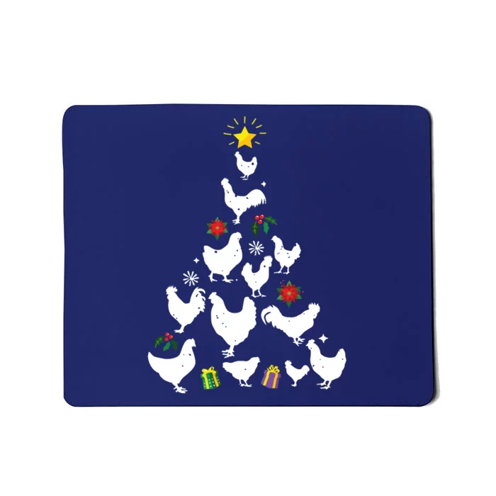 Chicken Christmas Tree Lights Love Chicken Farmer Xmas Cute Mousepad