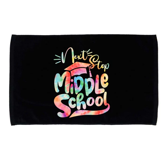 Cute Colorful Tie Dye Next Stop Middle School Microfiber Hand Towel