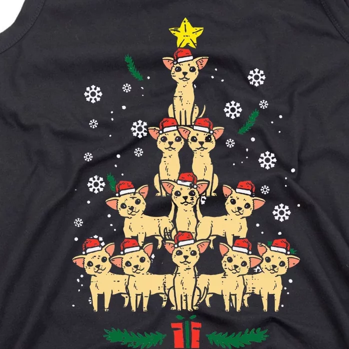 Chihuahua Christmas Tree Chiwawa Dog Xmas Tank Top