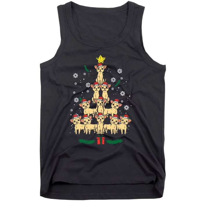 Chihuahua Christmas Tree Chiwawa Dog Xmas Tank Top