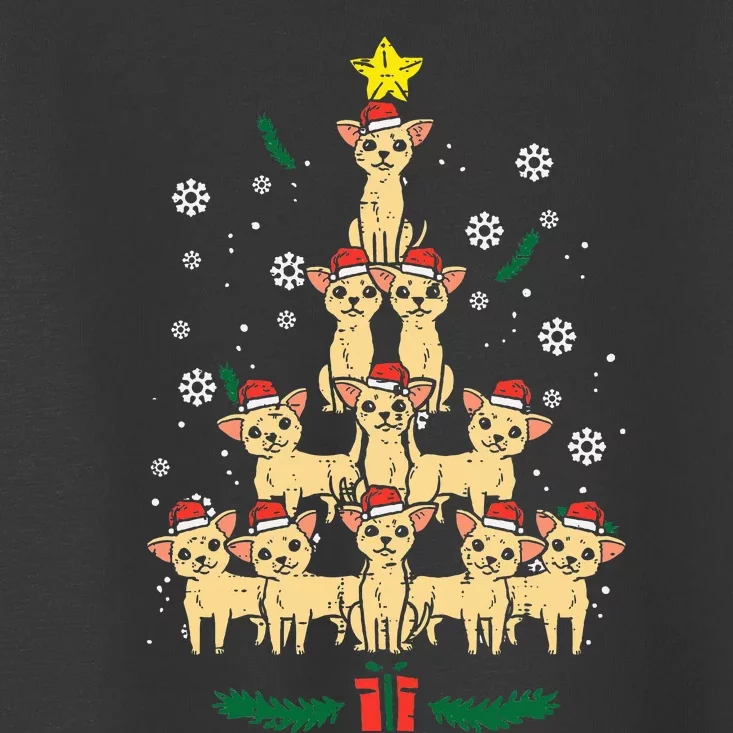 Chihuahua Christmas Tree Chiwawa Dog Xmas Toddler T-Shirt