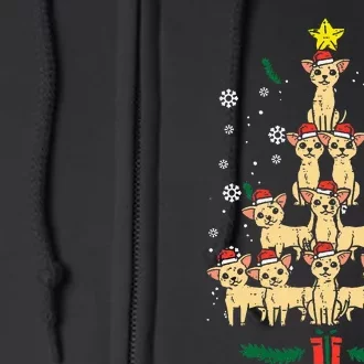 Chihuahua Christmas Tree Chiwawa Dog Xmas Full Zip Hoodie