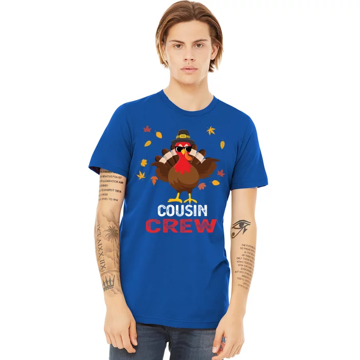 Cousin Crew Turkey Family Thanksgiving Pajamas Matching Gift Cute Gift Premium T-Shirt