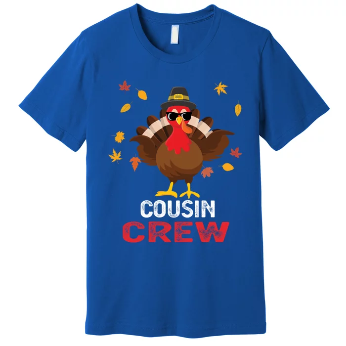 Cousin Crew Turkey Family Thanksgiving Pajamas Matching Gift Cute Gift Premium T-Shirt