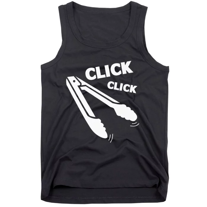 Click Click Tongs BBQ Barbecue Funny Premium Tank Top