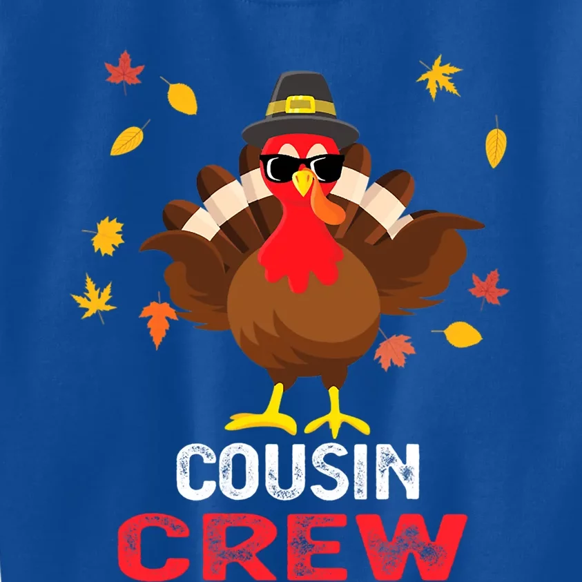 Cousin Crew Turkey Family Thanksgiving Pajamas Matching Great Gift Kids Sweatshirt