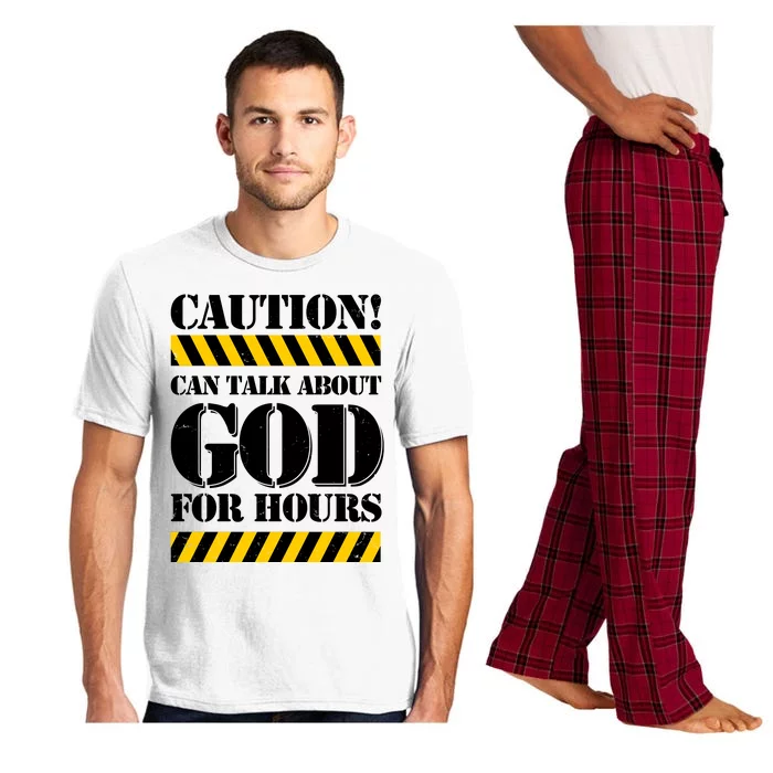 Caution! Can Talk About God For Hours Pajama Set