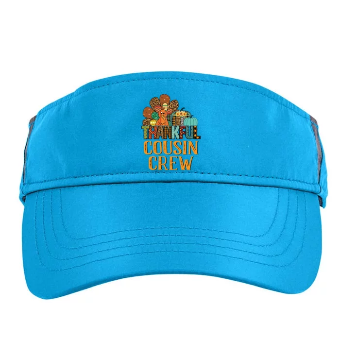 Cousin Crew Turkey Thankful Thanksgiving For Family Cool Gift Adult Drive Performance Visor