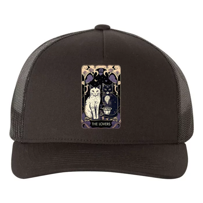 Cute Cat The Lovers Tarot Card Cat Tarot Card Graphic Yupoong Adult 5-Panel Trucker Hat