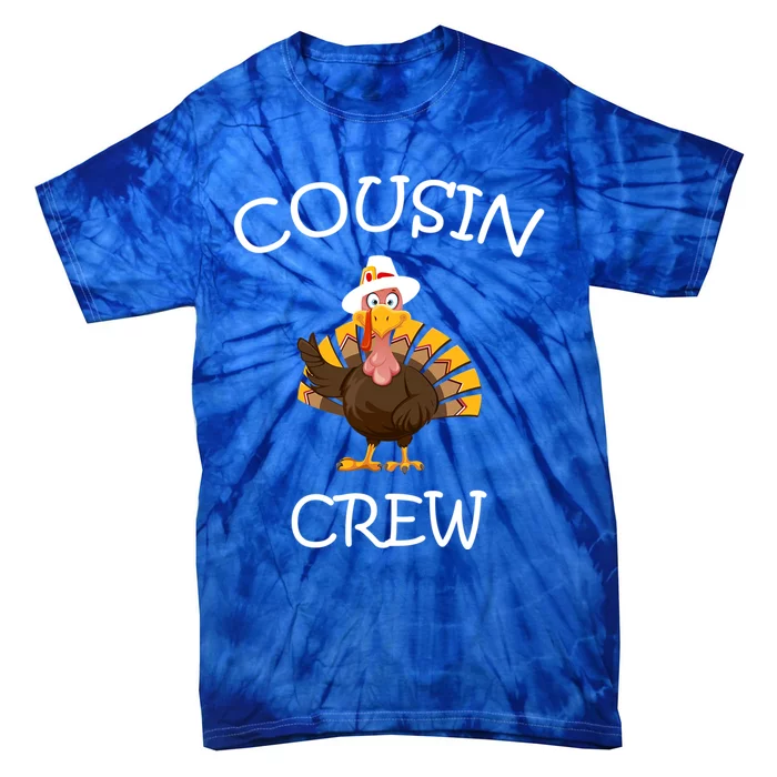 Cousin Crew Turkey Thanksgiving Family Graphic Gift Tie-Dye T-Shirt