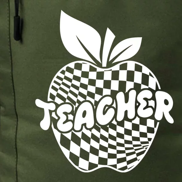 Cool Checkered Teacher Apple Daily Commute Backpack