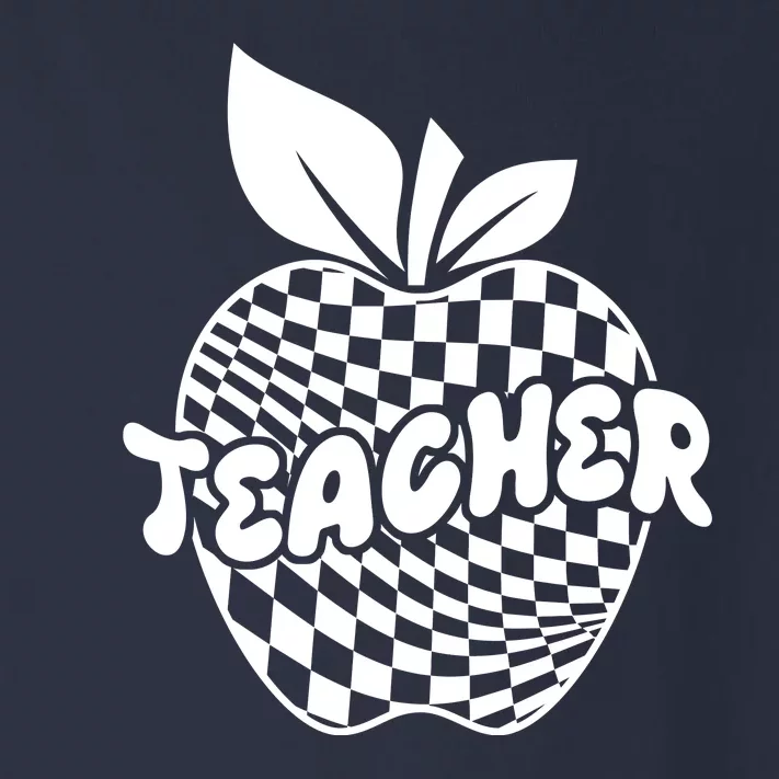 Cool Checkered Teacher Apple Toddler Long Sleeve Shirt