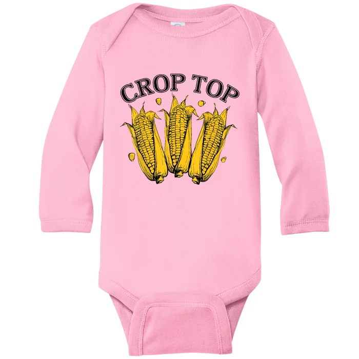 Corn Crop Top Funny Farmer Farming Corn Lover Summer Baby Long Sleeve Bodysuit