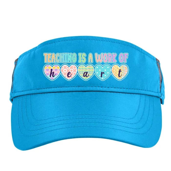 Cute Colorful Teaching Is A Work Of Heart Adult Drive Performance Visor