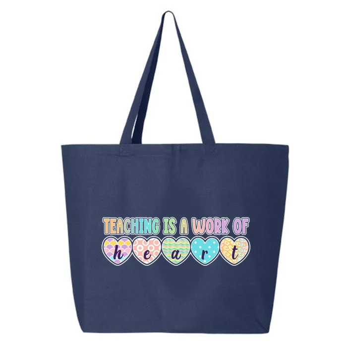 Cute Colorful Teaching Is A Work Of Heart 25L Jumbo Tote