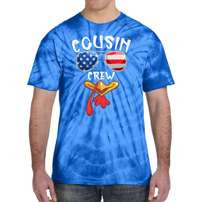 Cousin Crew Turkey Usa Flag Thanksgiving Day Matching Family Gift Tie-Dye T-Shirt