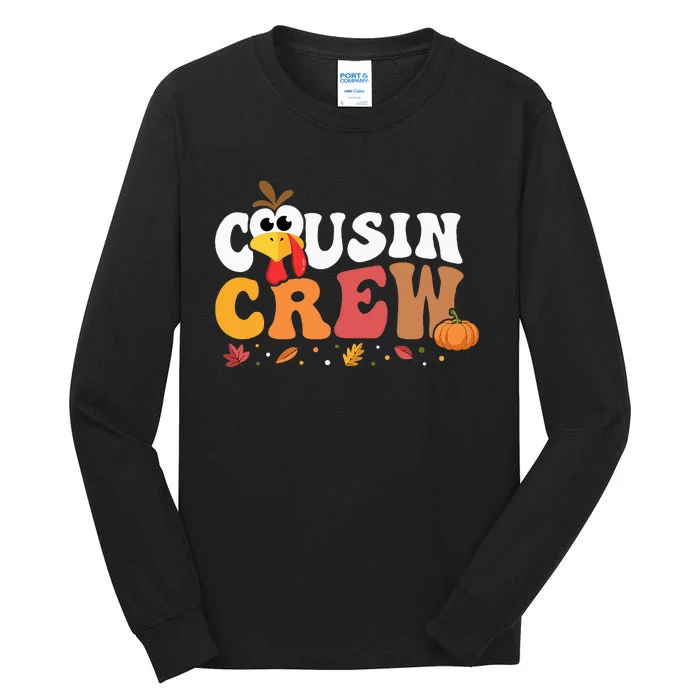 Cousin Crew Thanksgiving Family Matching Turkey Day Fall Tall Long Sleeve T-Shirt