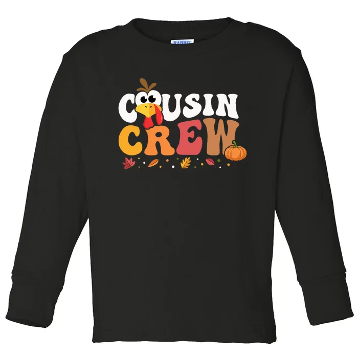 Cousin Crew Thanksgiving Family Matching Turkey Day Fall Toddler Long Sleeve Shirt