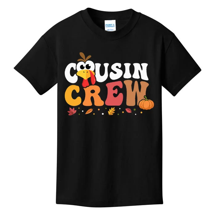 Cousin Crew Thanksgiving Family Matching Turkey Day Fall Kids T-Shirt