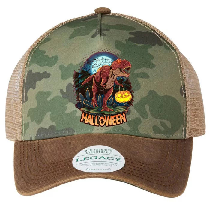 Cool Creepy Trex Dinosaur Halloween Legacy Tie Dye Trucker Hat