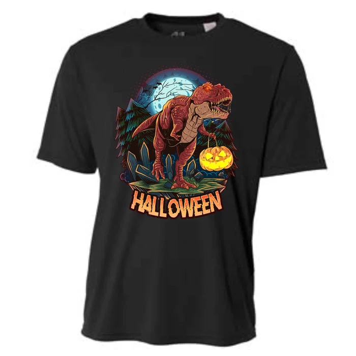 Cool Creepy Trex Dinosaur Halloween Cooling Performance Crew T-Shirt