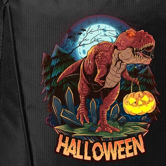 Cool Creepy Trex Dinosaur Halloween City Backpack