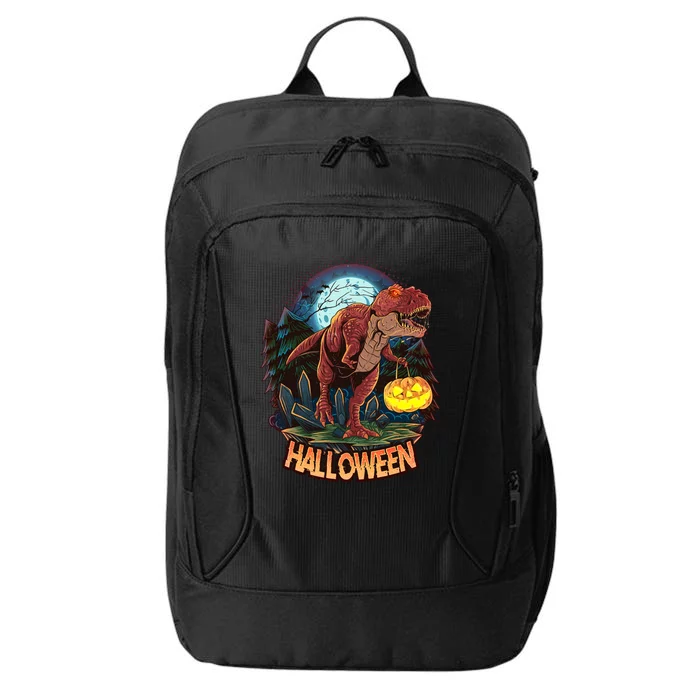 Cool Creepy Trex Dinosaur Halloween City Backpack