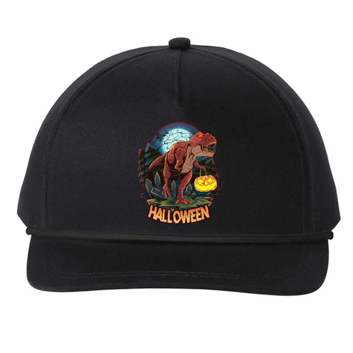 Cool Creepy Trex Dinosaur Halloween Snapback Five-Panel Rope Hat