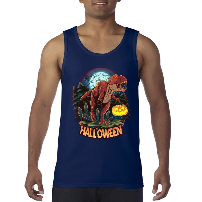 Cool Creepy Trex Dinosaur Halloween Tank Top