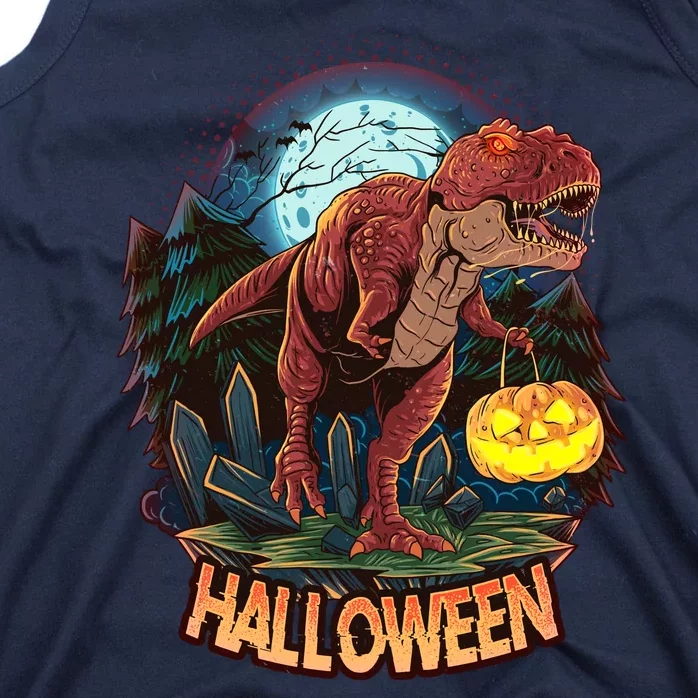 Cool Creepy Trex Dinosaur Halloween Tank Top