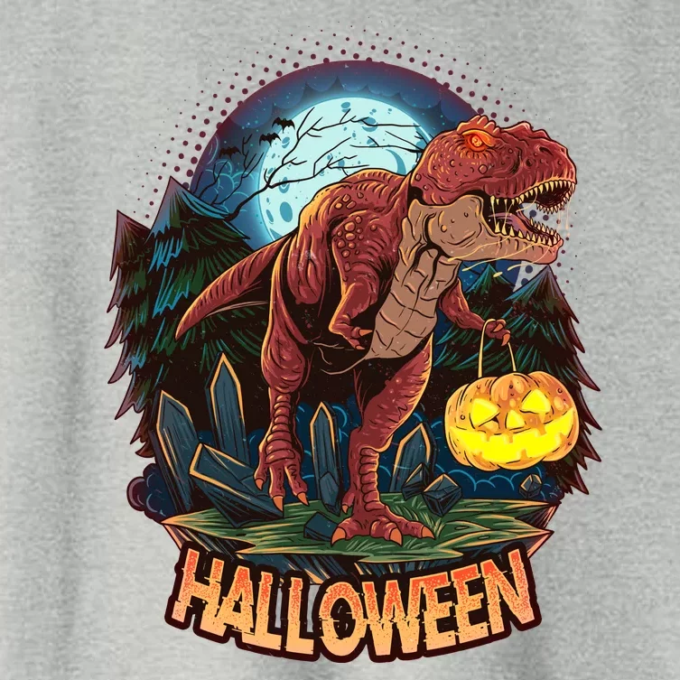 Cool Creepy Trex Dinosaur Halloween Women's Crop Top Tee