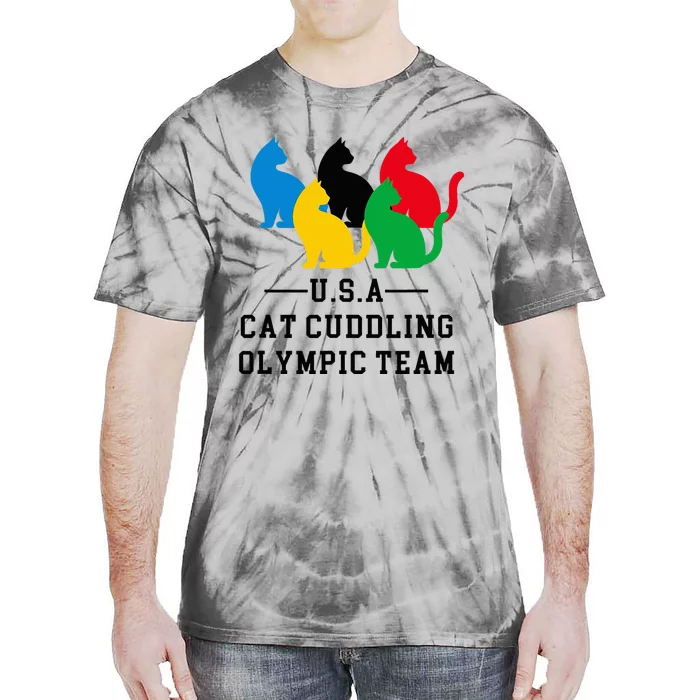 Cat Cuddling Team Tie-Dye T-Shirt