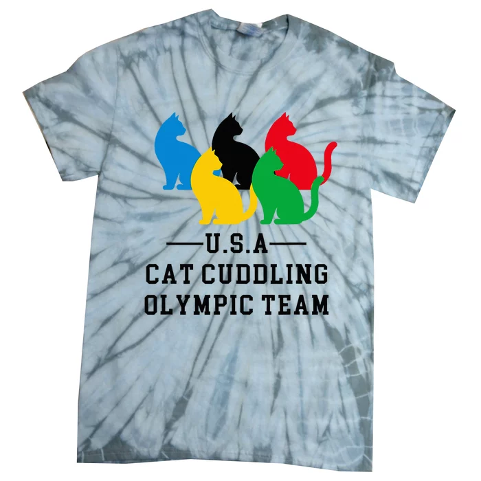 Cat Cuddling Team Tie-Dye T-Shirt