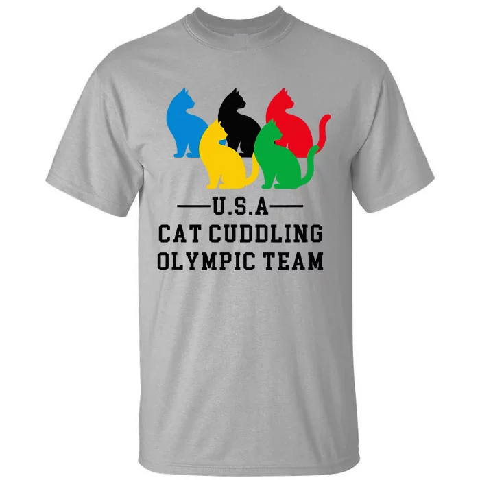 Cat Cuddling Team Tall T-Shirt