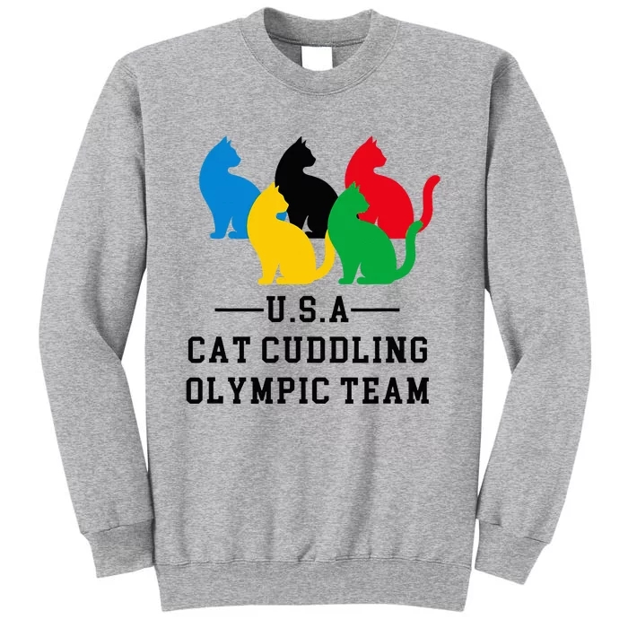 Cat Cuddling Team Tall Sweatshirt