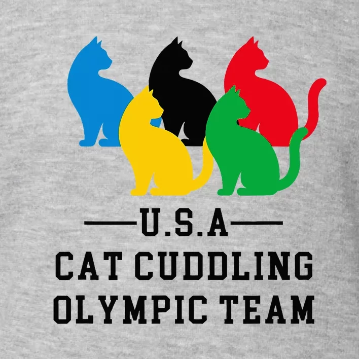 Cat Cuddling Team Toddler Sweatshirt