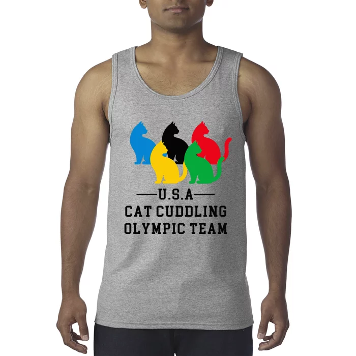 Cat Cuddling Team Tank Top