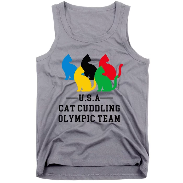 Cat Cuddling Team Tank Top