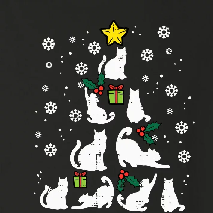 Cats Christmas Tree Cute Cat Lover Xmas Winter Toddler Long Sleeve Shirt