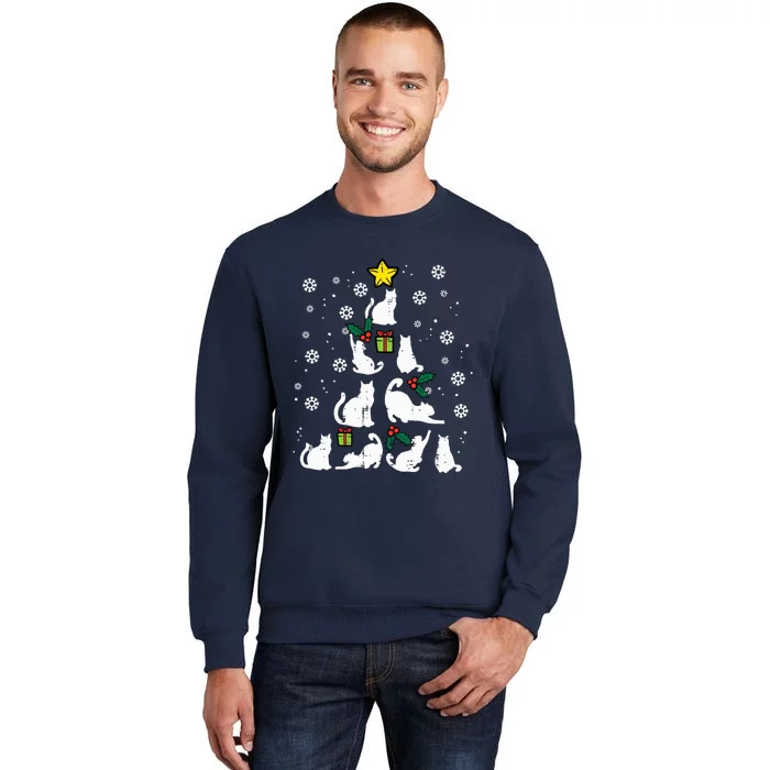 Cats Christmas Tree Cute Cat Lover Xmas Winter Sweatshirt