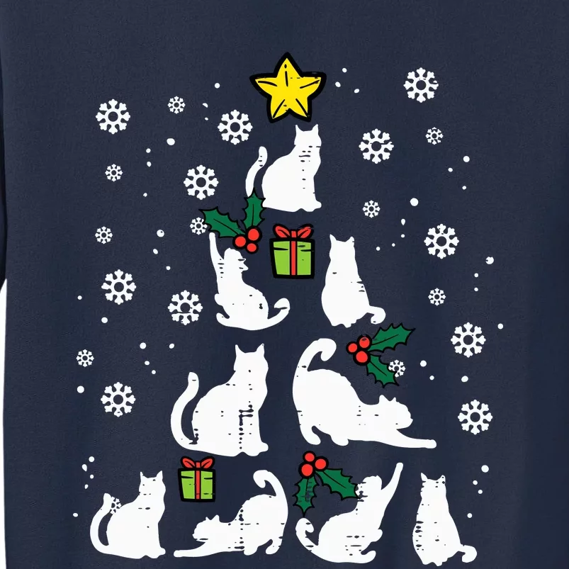 Cats Christmas Tree Cute Cat Lover Xmas Winter Sweatshirt