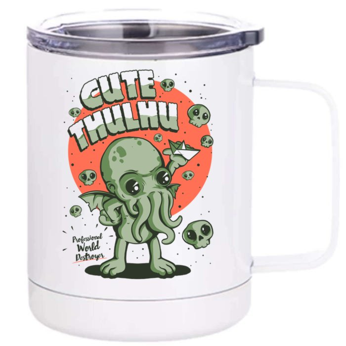 Cutethulhu! Front & Back 12oz Stainless Steel Tumbler Cup